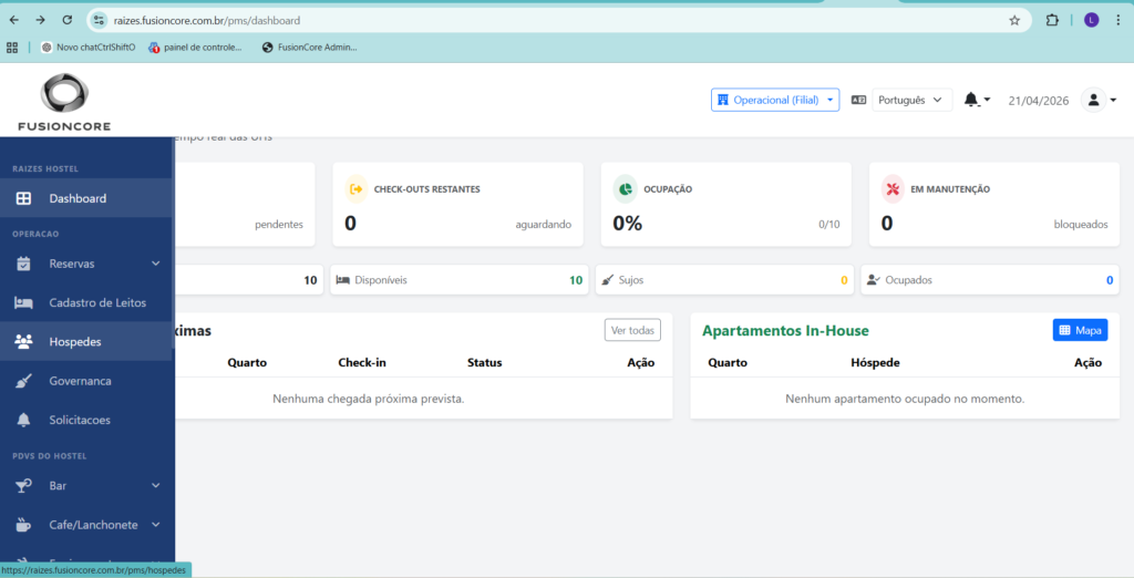Raizes PMS – booking, channel manager and hotel operations visual
