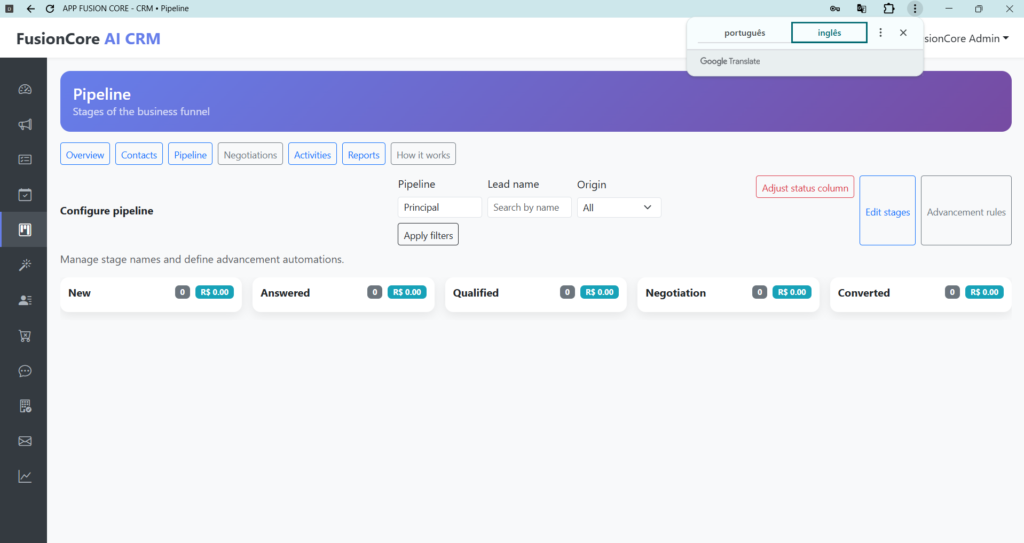 FusionCore CRM and lead automation layer